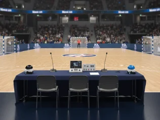 Timeout buttons at the scorer's table